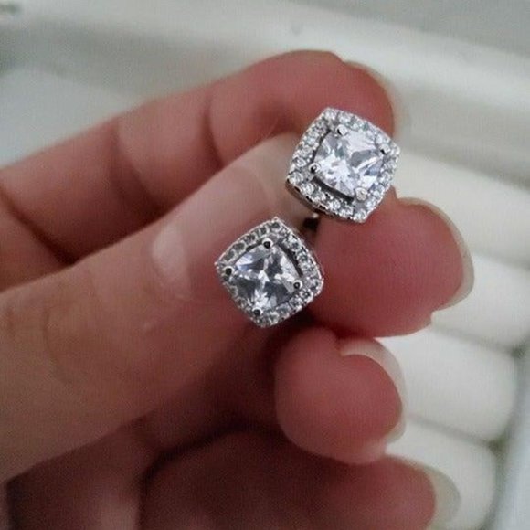 Boutique Jewelry - Halo Stud Earrings with Swarovski Elements